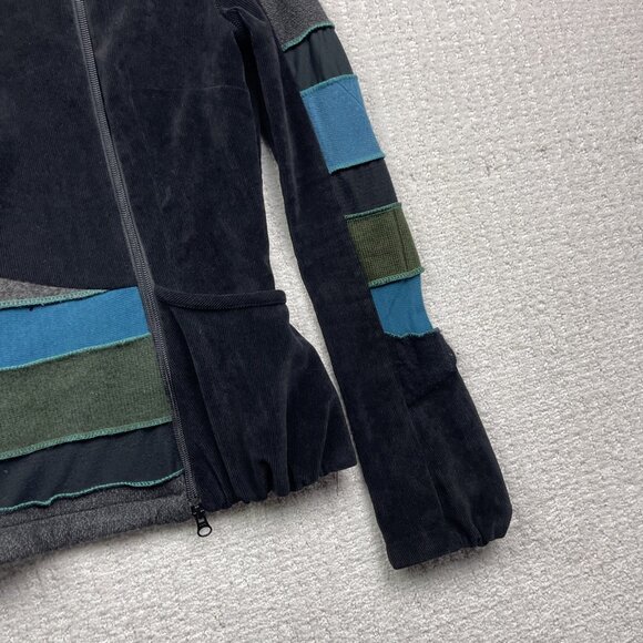 Y2K Myco Anna Jacket Women Size 1 Wool / Corduroy Patchwork Boho Artsy Hippie - Picture 4 of 15